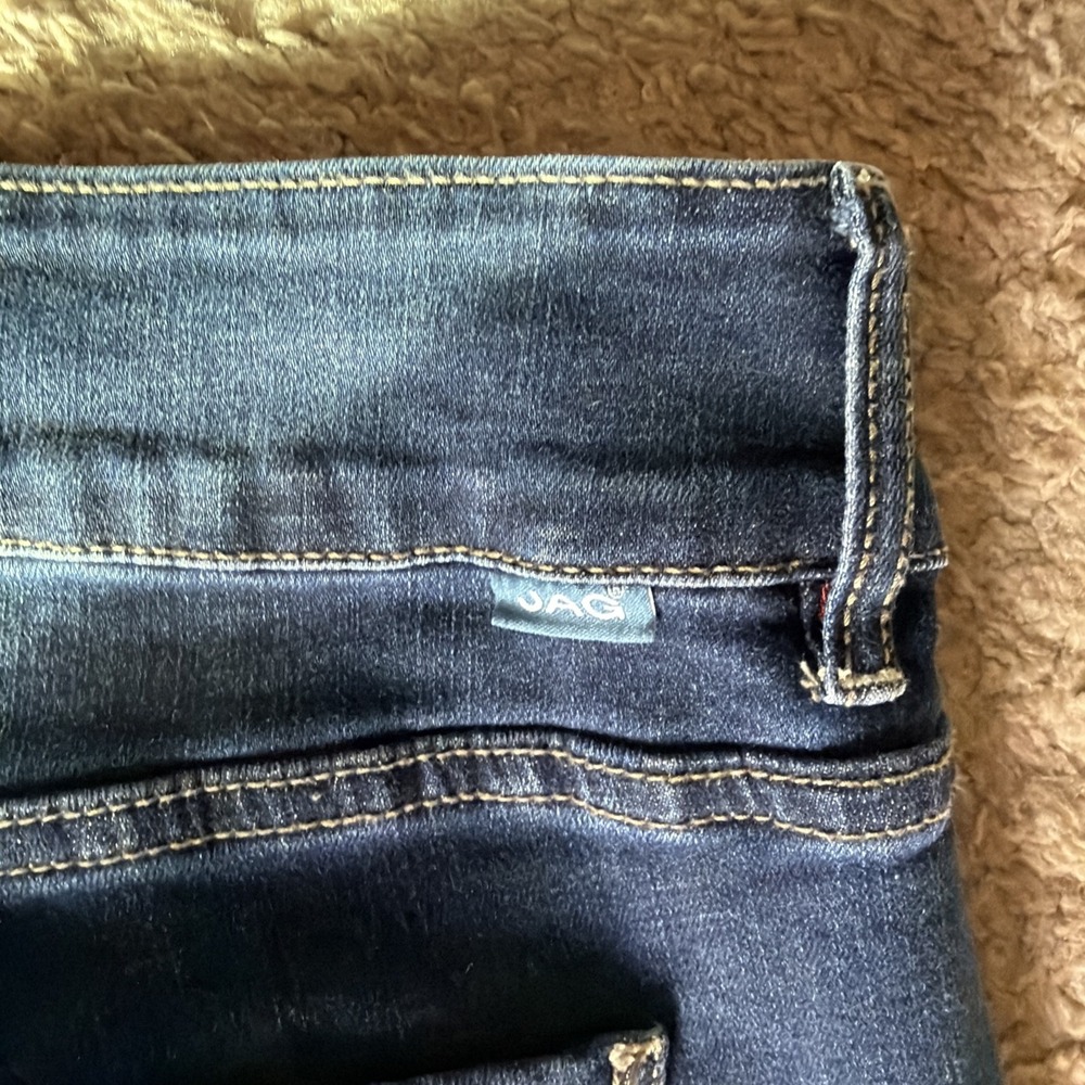 JAG Dark Blue Carter High Rise Girlfriend Jeans Pants Zip 5 Pocket 18W EUC! - Picture 7 of 9